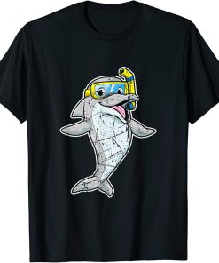 Men Women Cool Dolphin Snorkel Whale Cute Orca Dolphins T-Shirt