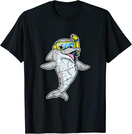 Men Women Cool Dolphin Snorkel Whale Cute Orca Dolphins T-Shirt