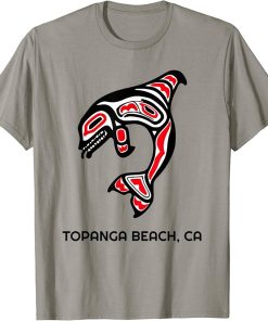 Topanga Beach, California Native American Orca Killer Whale T-Shirt