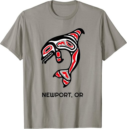 Newport, Oregon Native American Orca Killer Whales T-Shirt